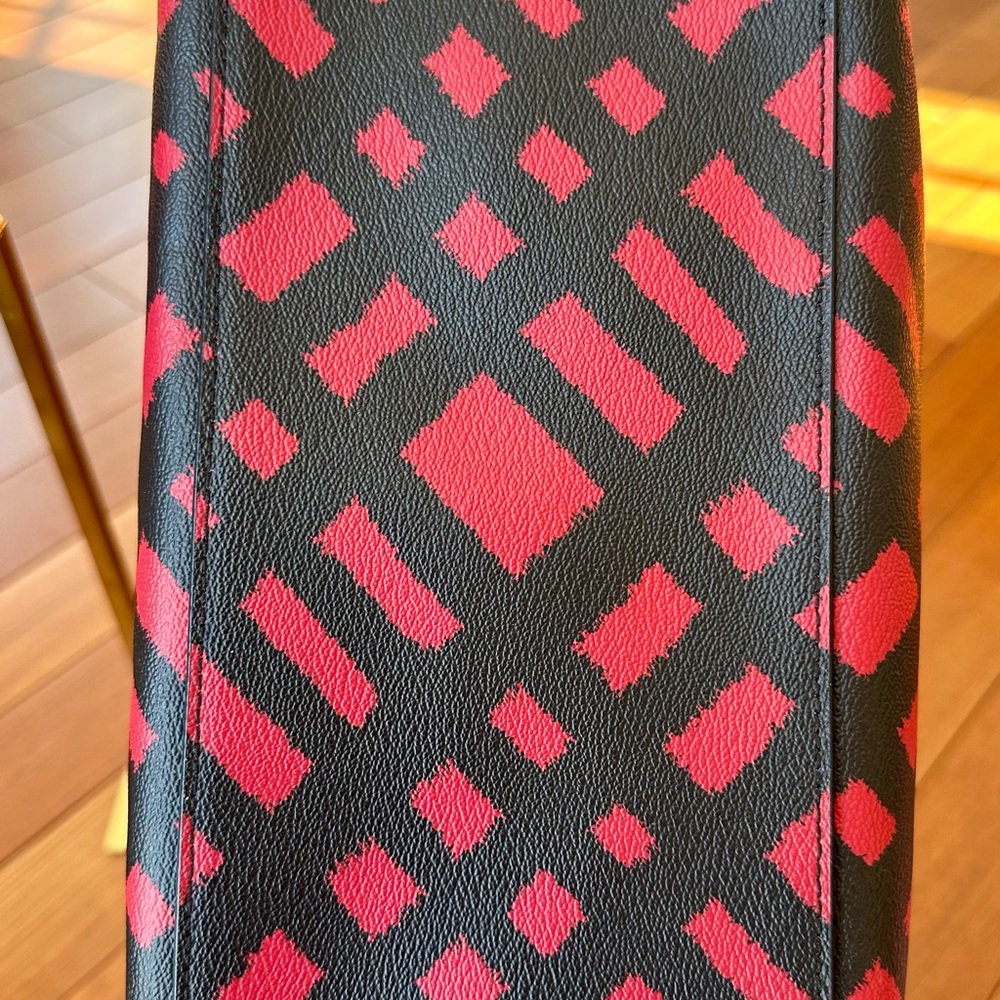 Coach Wild Plaid Graphic City Tote Bag with Matching Pouch (Large) NWOT - Picture 9 of 15